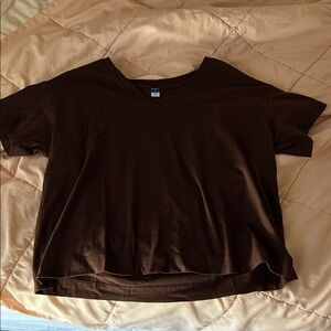 Brown V-Neck T-Shirt